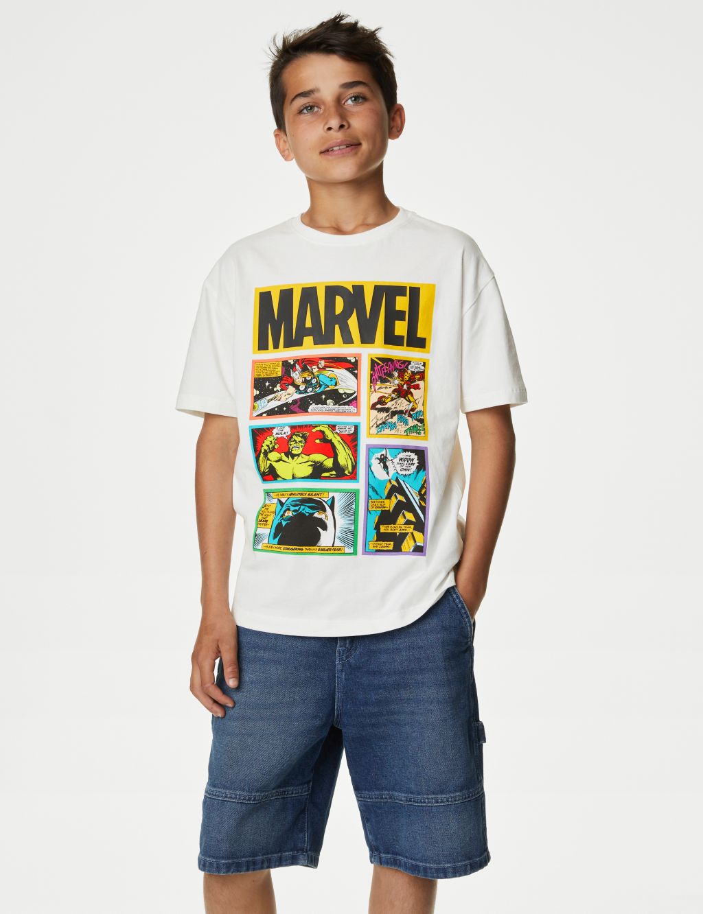 Cotton Rich Marvel Comics™ T-Shirt (6 - 16 Yrs) image 1