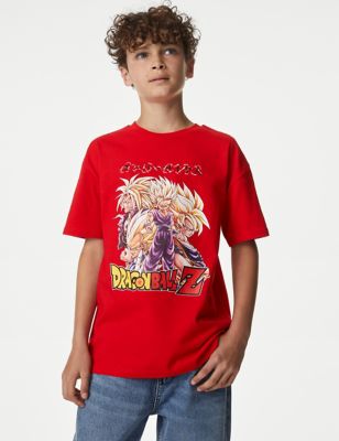 

Boys M&S Collection Pure Cotton Dragon Ball Z™ T-Shirt (6-16 Yrs) - Red Mix, Red Mix