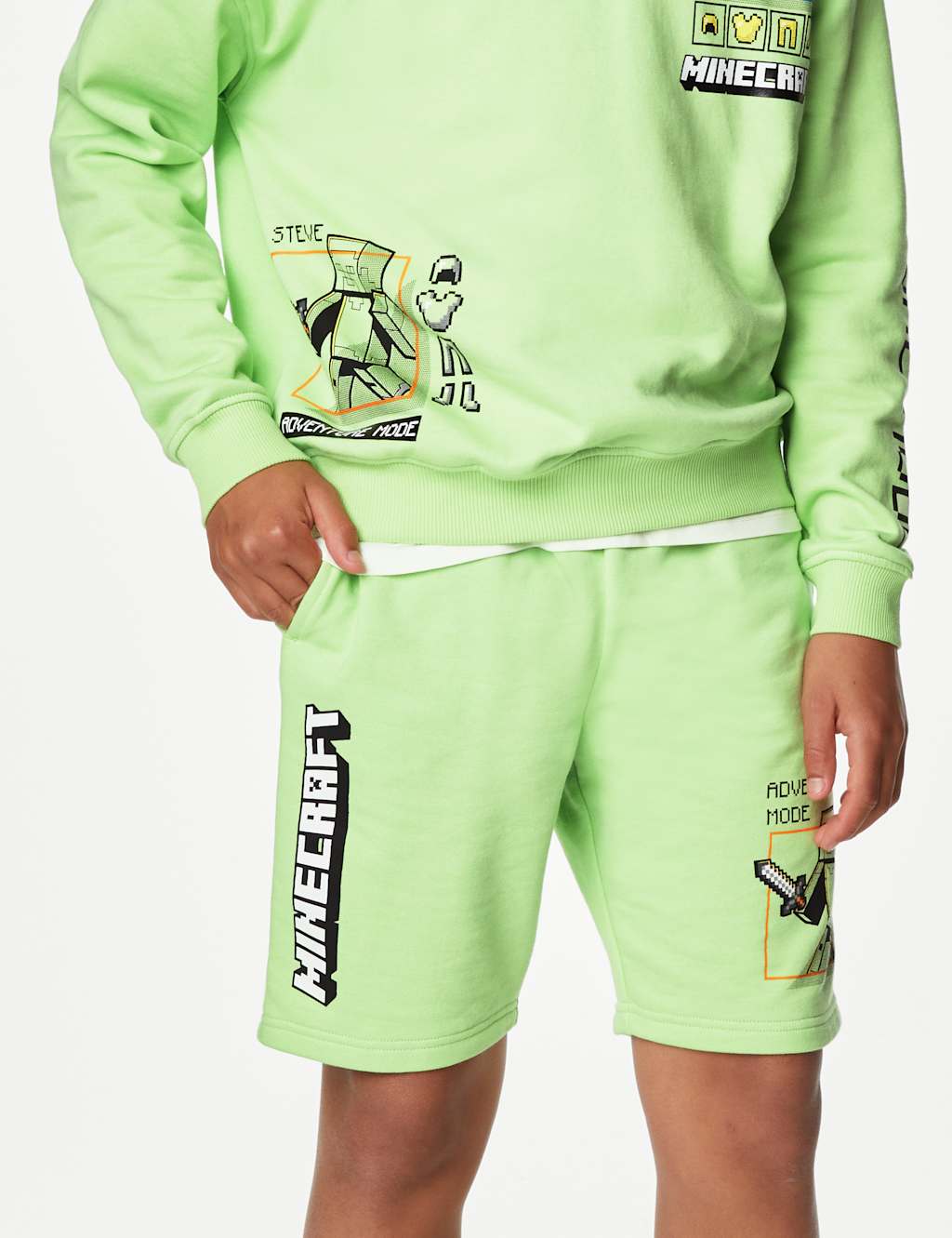 Cotton Rich Minecraft™ Shorts (6 - 16 Yrs) image 2