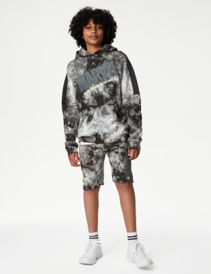 

Boys M&S Collection Cotton Rich Marvel™ Tie Dye Shorts - Grey Mix, Grey Mix