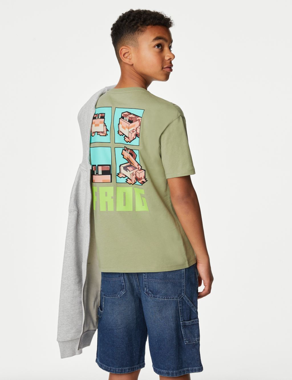 Pure Cotton Minecraft™ Frog T-Shirt (6-16 Yrs) image 4