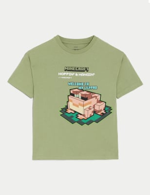 

Boys M&S Collection Pure Cotton Minecraft™ Frog T-Shirt (6-16 Yrs) - Green, Green