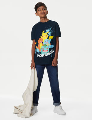 

Boys M&S Collection Pure Cotton Pokemon™ T-Shirt (6-16 Yrs) - Navy, Navy
