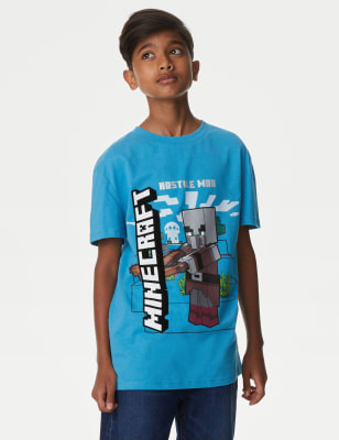 

Boys M&S Collection Pure Cotton Minecraft™ T-Shirt (6-16 Yrs) - Turquoise, Turquoise