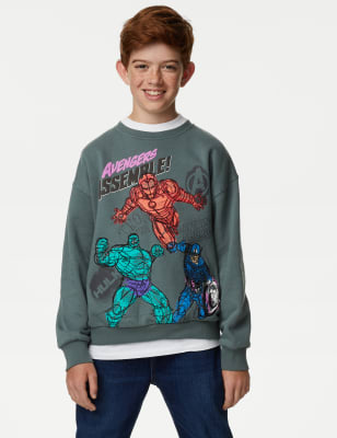 Cotton Rich Marvel™ Sweatshirt (6-16 Yrs)