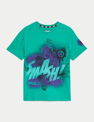 Pure Cotton Marvel™ Hulk T-Shirt (6-16 Yrs)