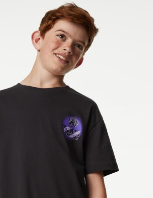 

M&S Collection T-Shirt aus reiner Baumwolle mit Marvel Avengers™-Motiv (6-16 Jahre) - Carbon, Carbon