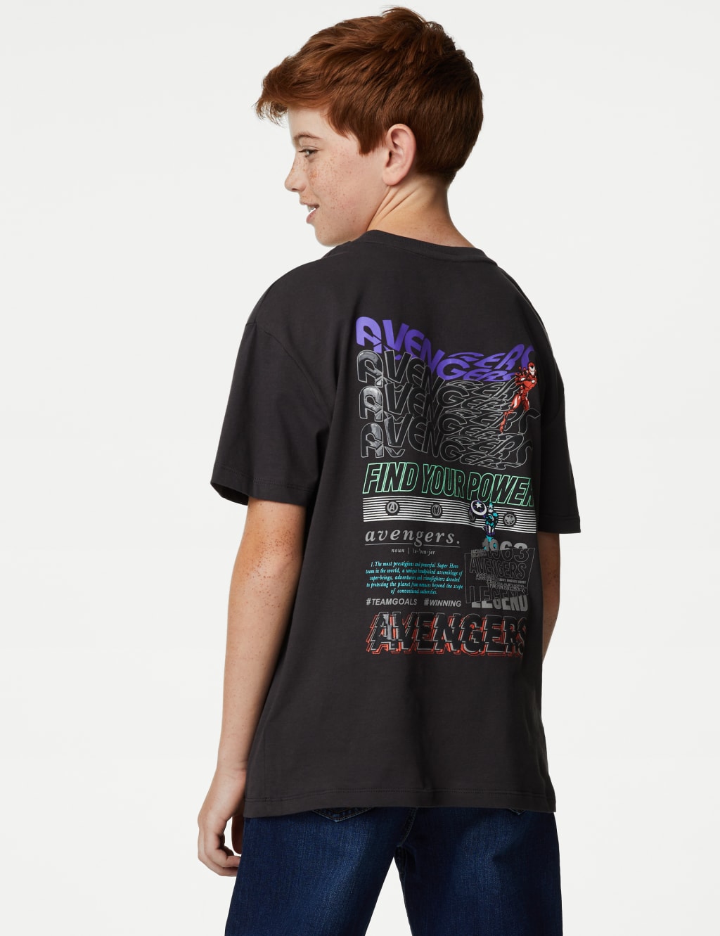 Pure Cotton Marvel Avengers™ T-Shirt (6-16 Yrs) image 4