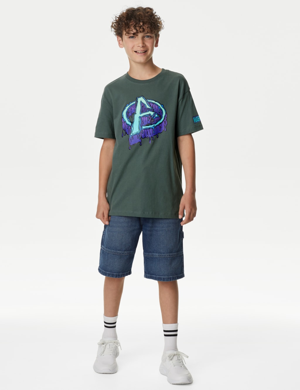 Pure Cotton Avengers™ Print T-Shirt (6-16 Yrs) image 1