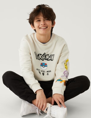 

Boys M&S Collection Cotton Rich Pokémon™ Sweatshirt (6-16 Yrs) - Stone, Stone