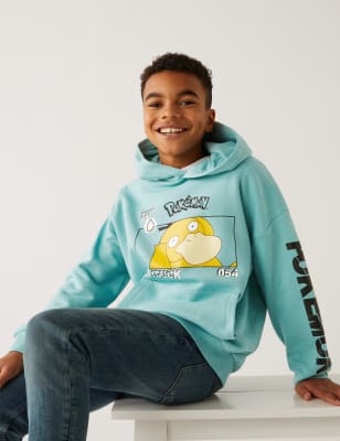 

Boys M&S Collection Cotton Rich Pokémon™ Hoodie (6-16 Yrs) - Dusted Aqua, Dusted Aqua