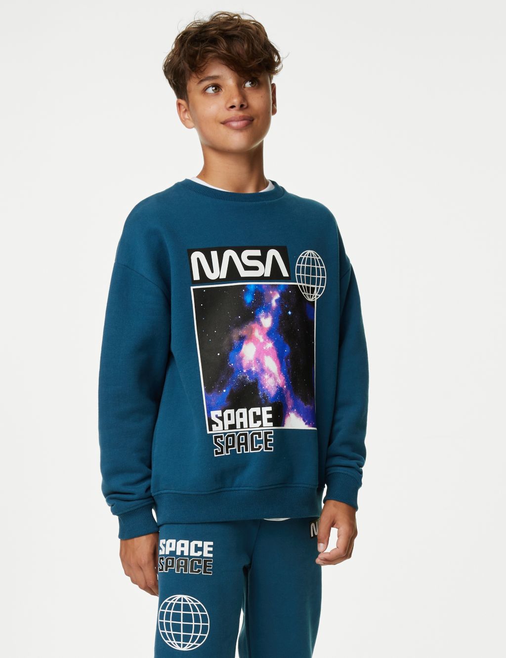 Cotton Rich NASA™ Sweatshirt (6-16 Yrs) image 1