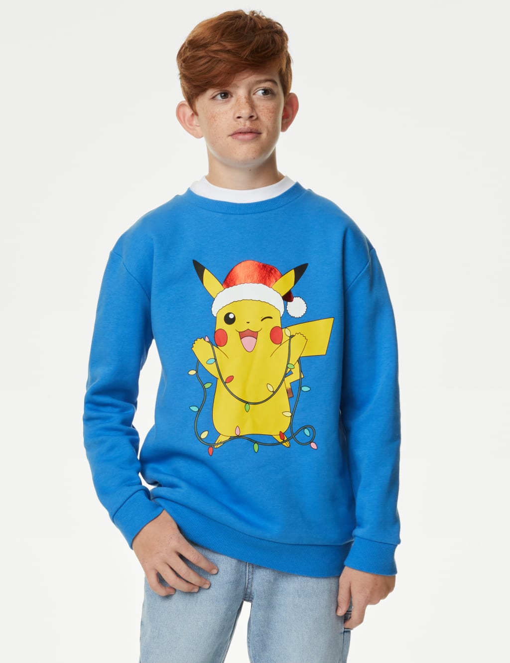 Cotton Rich Pokemon™ Christmas Sweatshirt (6-16 Yrs) image 1