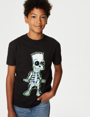 

Boys M&S Collection Pure Cotton Bart Simpson™ T-Shirt (6-16 Yrs) - Black, Black