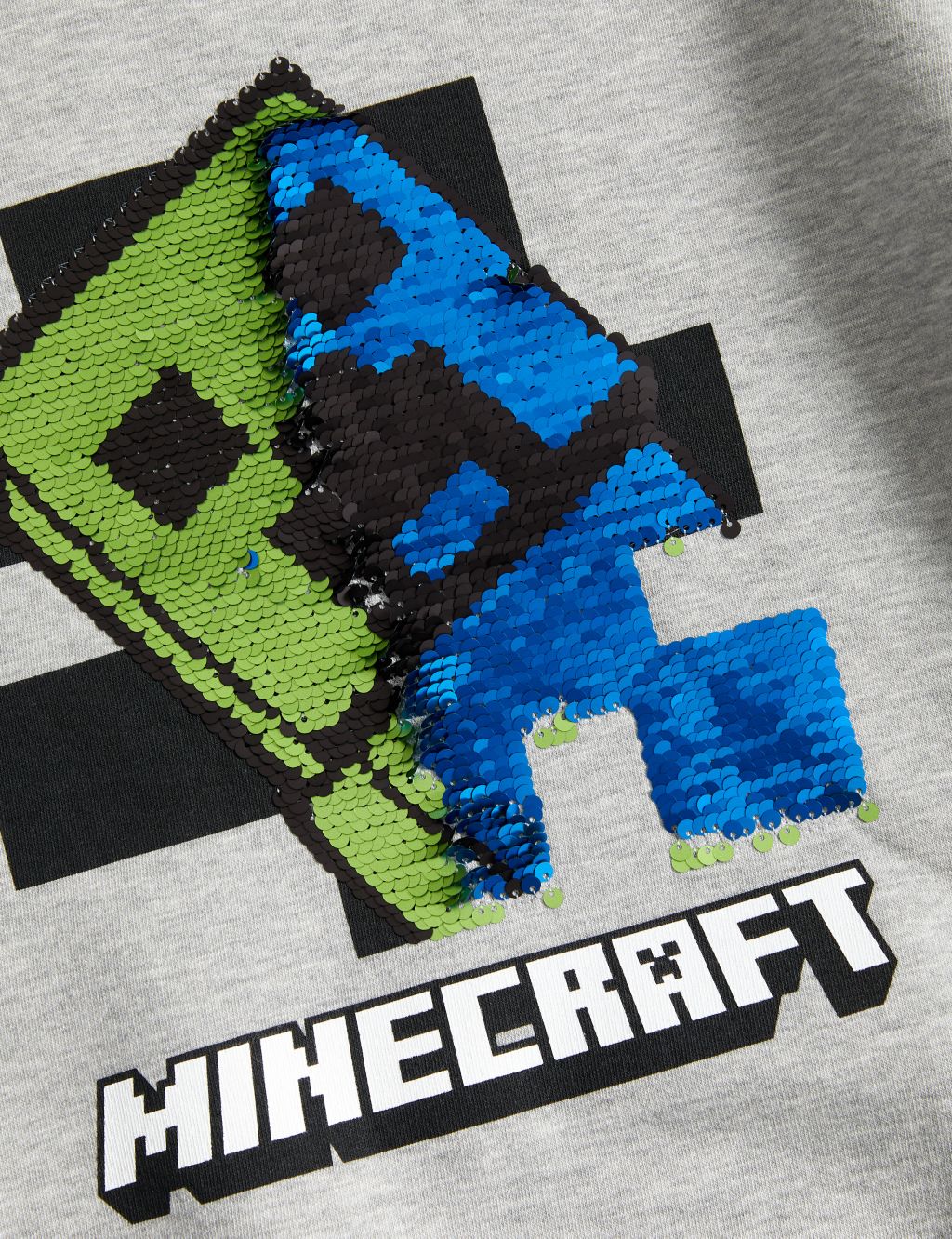 Cotton Rich Minecraft™ Sequin Sweatshirt (6-16 Yrs) image 5