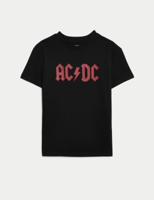 

Boys,Unisex,Girls M&S Collection Pure Cotton AC/DC™ T-Shirt (6-16 Yrs) - Black, Black