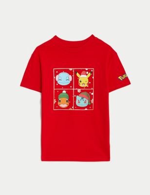 Pure Cotton Pokémon™ Christmas T-Shirt (6-16 Yrs)