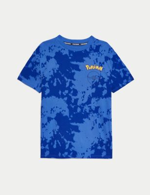 

Boys,Unisex,Girls M&S Collection Pure Cotton Pokémon™ Tie Dye T-Shirt (6-16 Yrs) - Blue Mix, Blue Mix