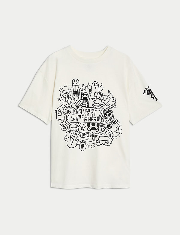 Pure Cotton Doodle T-Shirt (6-16 Years) - FR
