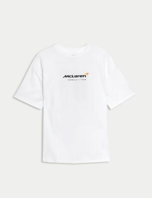 

Boys M&S Collection Pure Cotton McLaren™ T-Shirt (6-16 Yrs) - White, White
