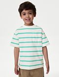Ριγέ T-Shirt από 100% βαμβάκι (2-8 ετών)