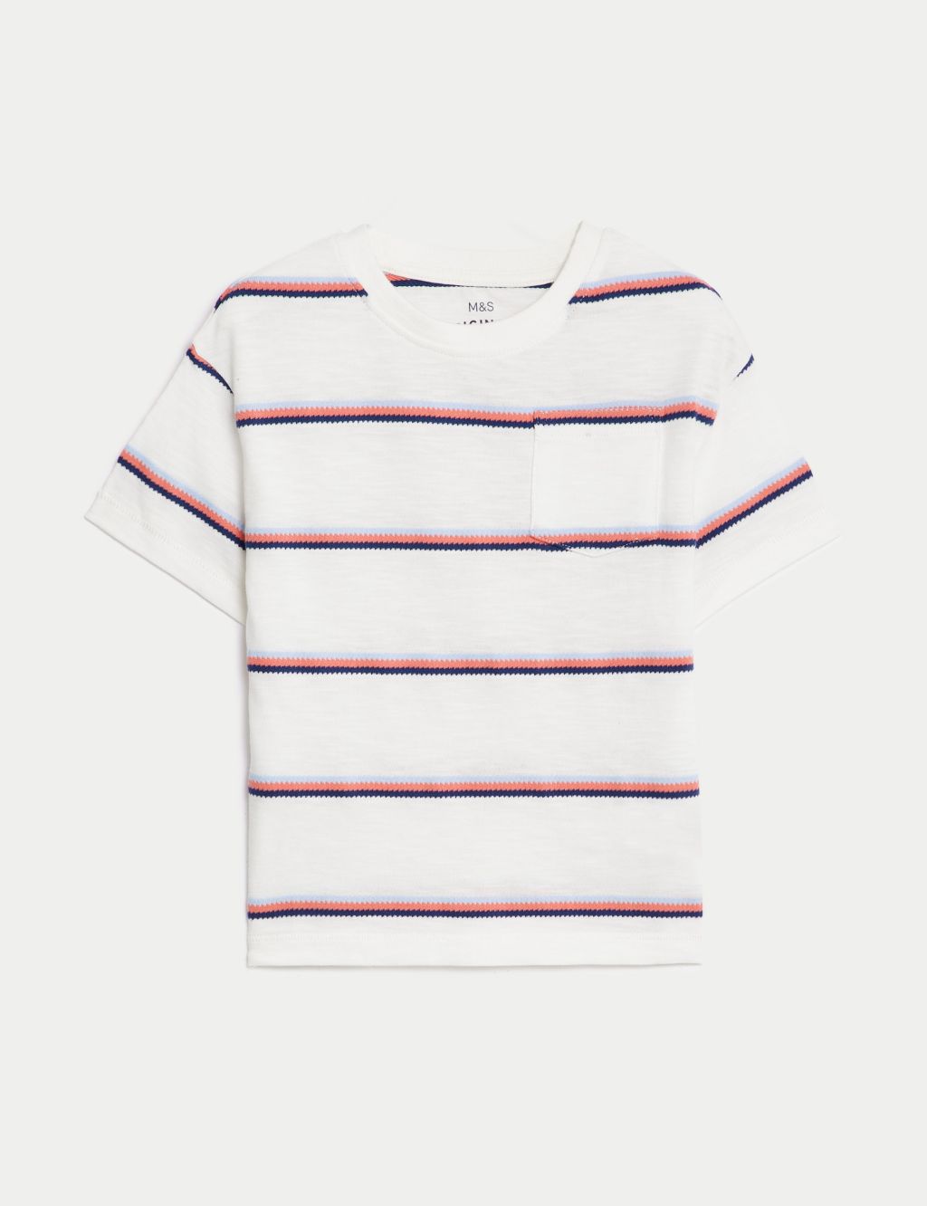 Pure Cotton Striped T-Shirt (2-8 Yrs) image 2