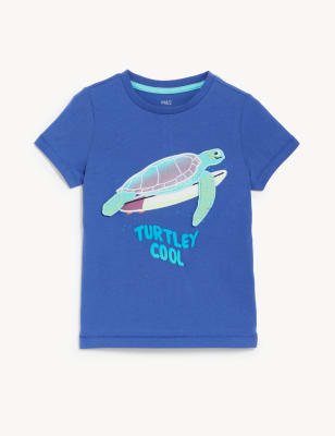 

Camiseta 100% algodón de tortugas (2-8 años) - Blue Mix, Blue Mix