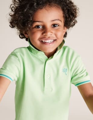 Polo 100 % coton à motif dinosaure (du 2 au 7 ans) - Lime Green