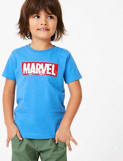 Marvel™ Colour Reversible Sequin T Shirt (2-7 Yrs)