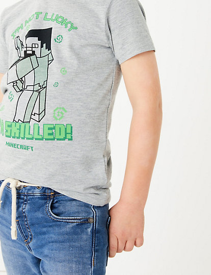 Minecraft™ Slogan T-Shirt (2-7 Yrs)