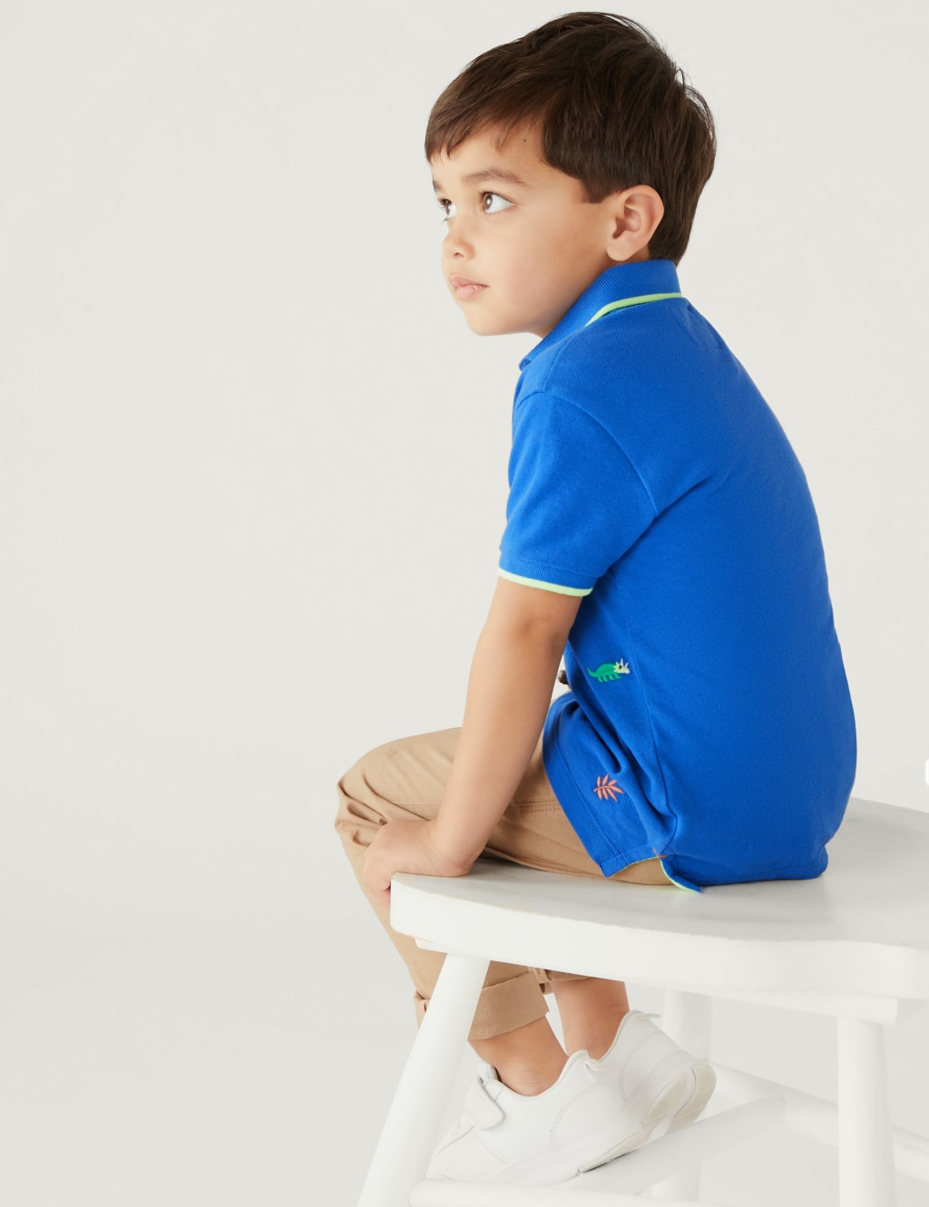 Pure Cotton Dinosaur Polo Shirt (2-8 Yrs) image 4