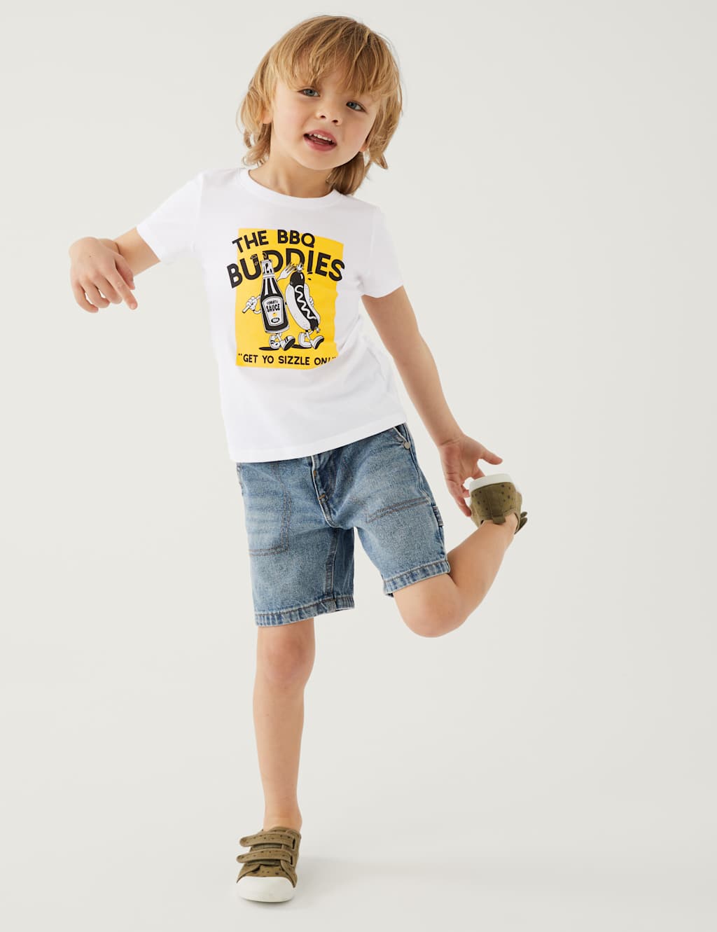 Pure Cotton BBQ Print Mini Me T-Shirt (2-8 Yrs) image 2
