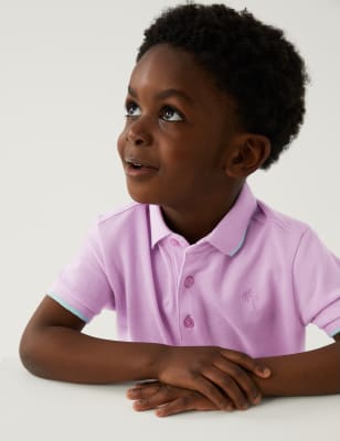 

M&S Collection Poloshirt aus reiner Baumwolle (2-8 J.) - Pink, Pink