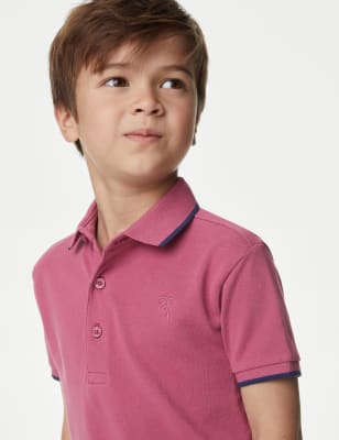 

Boys M&S Collection Pure Cotton Polo Shirt (2-8 Yrs) - Raspberry, Raspberry