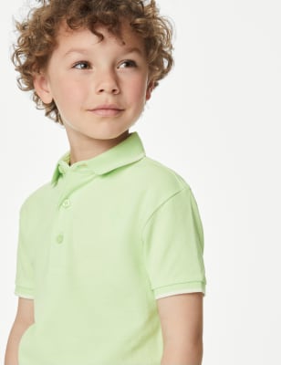 

Boys M&S Collection Pure Cotton Polo Shirt (2-8 Yrs) - Light Apple, Light Apple