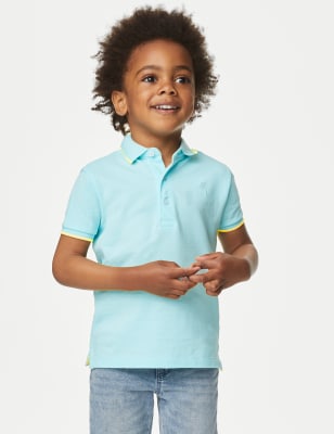 

Boys M&S Collection Pure Cotton Polo Shirt (2-8 Yrs) - Aqua, Aqua