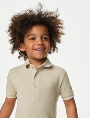 

M&S Collection Polo 100% algodón (2-8 años) - Stone, Stone
