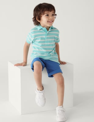 

Boys M&S Collection Pure Cotton Striped Polo Shirt (2-8 Yrs) - Multi, Multi