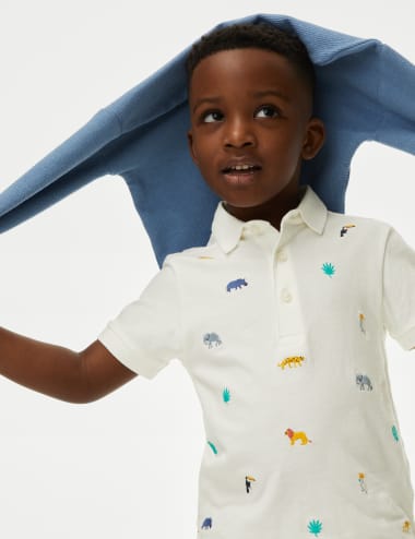 Marks and spencer on sale childrens polo shirts