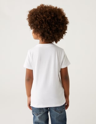

M&S Collection T-Shirt aus reiner Baumwolle „England“ (3-7 J.) - White Mix, White Mix