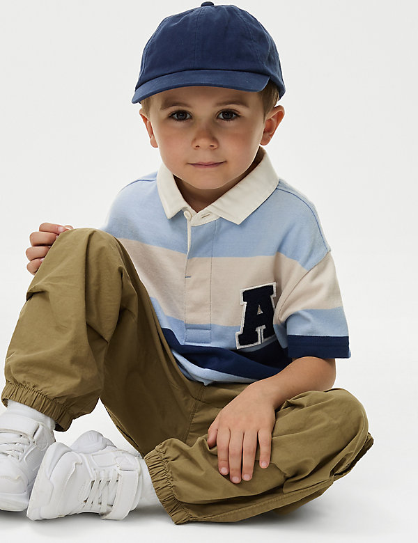 Pure Cotton Striped Rugby Shirt (2-8 Yrs) - JE