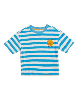 

Boys M&S Collection Cotton Rich Towelling T-Shirt (2-7 Yrs) - Blue Mix, Blue Mix