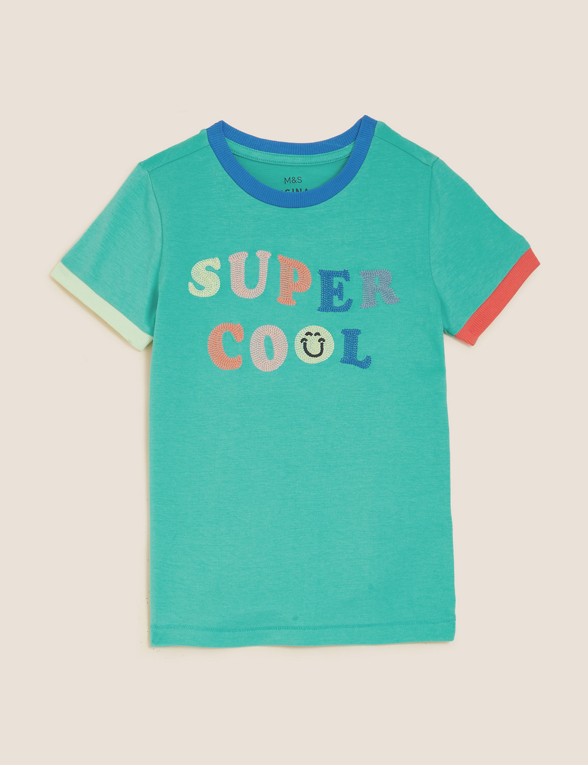 Pure Cotton Super Cool Slogan T-Shirt