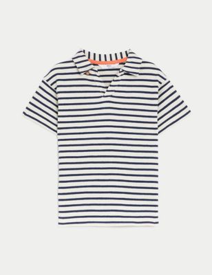 Pure Cotton Textured Striped T-Shirt (2-8 Yrs)
