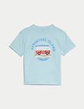 Puur katoenen T-shirt met 'Adventure Island' (2-8 jaar)