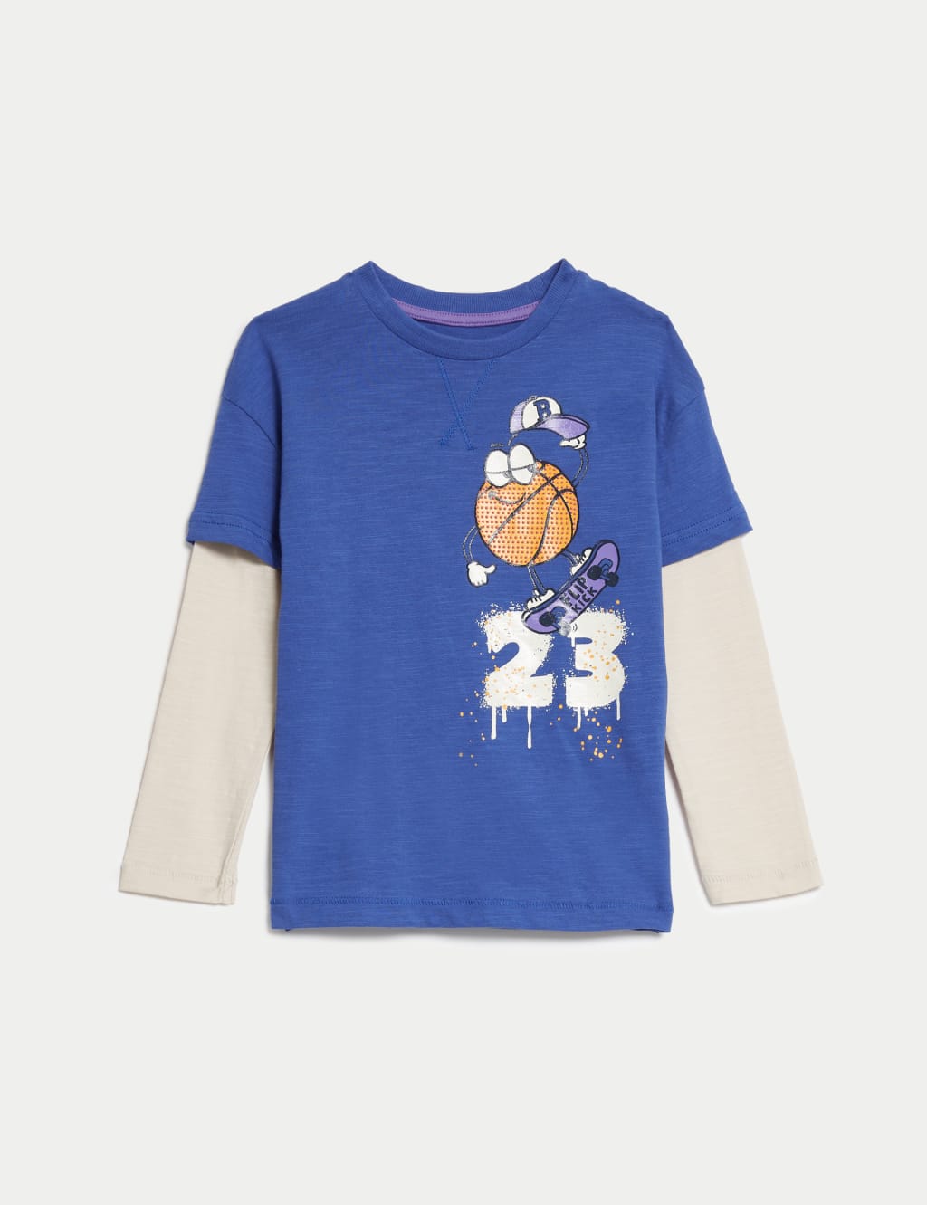 Pure Cotton Basketball Top (2-8 Yrs) image 2