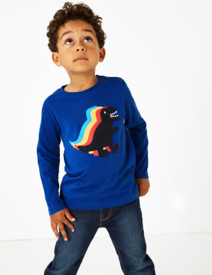 Top 100&nbsp;% coton &agrave; motif dinosaure de style graphique (du 3&nbsp;mois au 7&nbsp;ans)