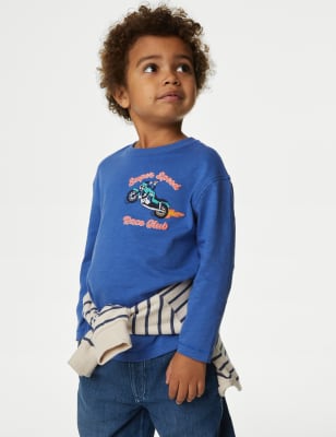 Pure Cotton Bike Graphic Top (2-8 Yrs) | M&S PT