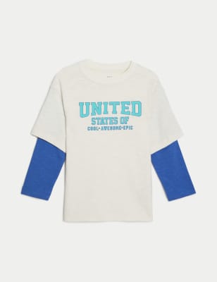 Pure Cotton Slogan Top (2-8 Yrs)