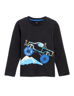 

Boys M&S Collection Pure Cotton Truck Top (2-7 Yrs) - Carbon, Carbon